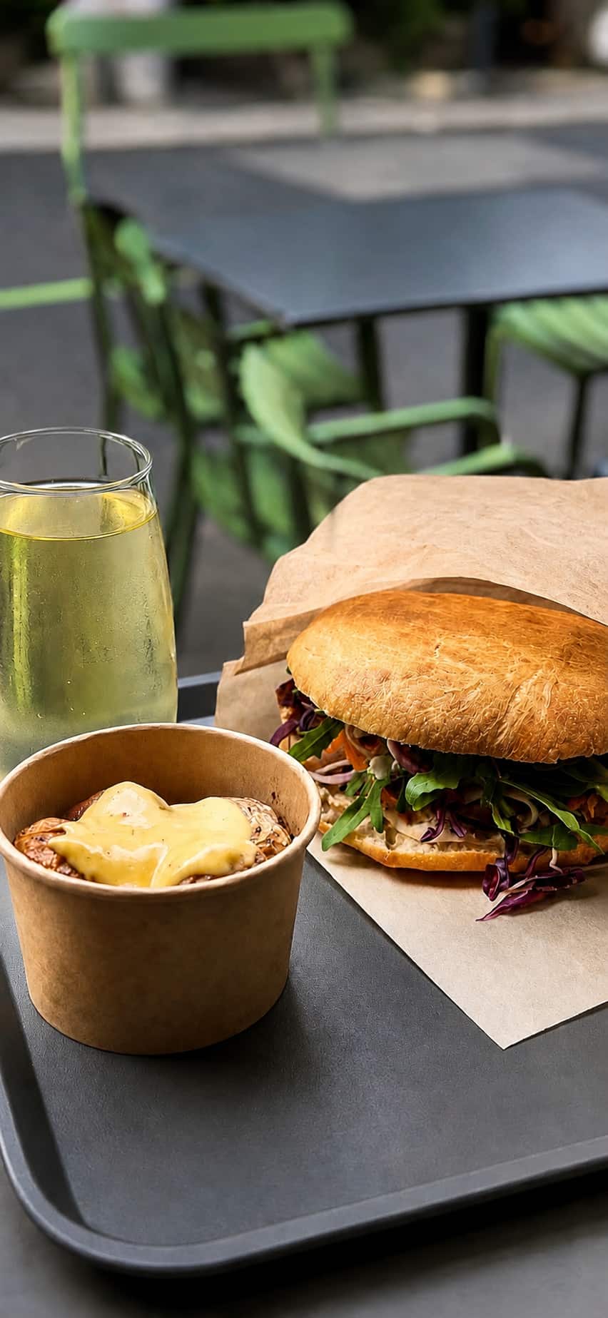 Sandwich + Ice Tea + Potatoes